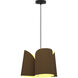 Julieta 1 Light 18.1 inch Black Pendant Ceiling Light in Ebony/Ash, 18 in, WEP Collection