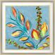 Florals Collection Blue Framed Art