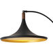 Lodi 92 inch 14 watt Matte Black and Walnut Arc Floor Lamp Portable Light