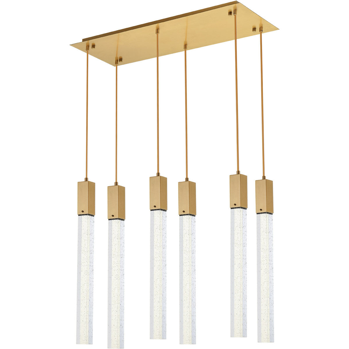 Weston 6 Light 32 inch Satin Gold Pendant Ceiling Light