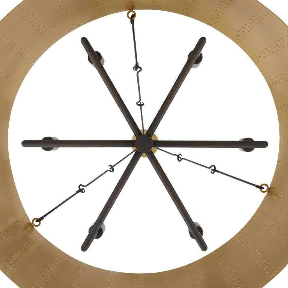 Felipe 6 Light 28 inch Antique Brass and English Bronze Chandelier Ceiling Light