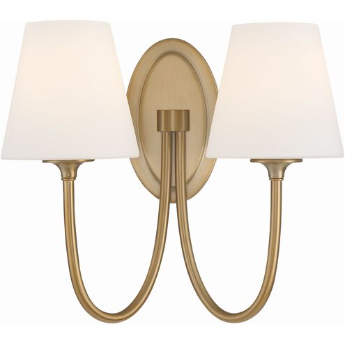 Juno 2 Light 15 inch Vibrant Gold Sconce Wall Light
