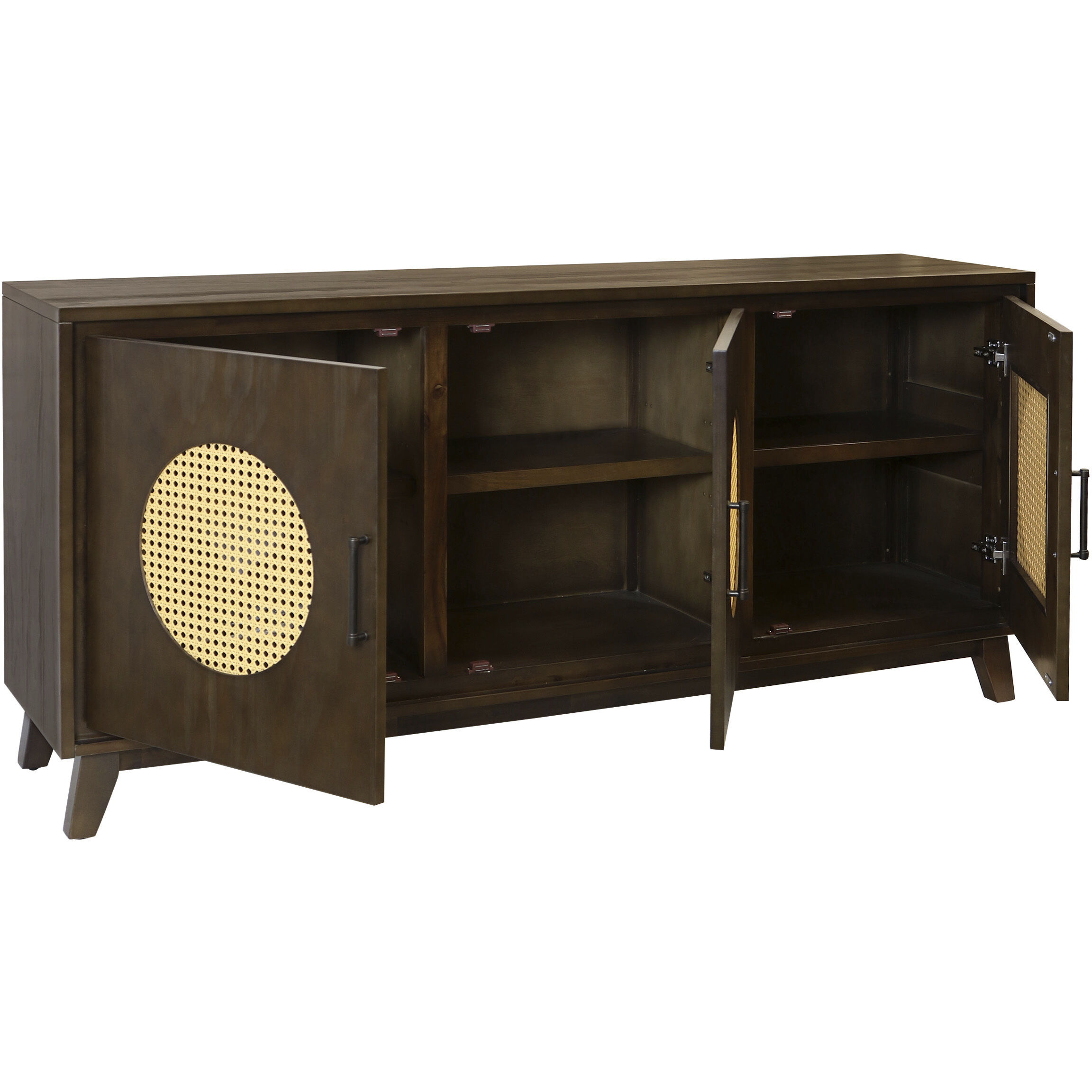 Capri Cane 68 X 16 inch Mahogony and Natural Sideboard