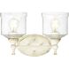 Keating 2 Light 15 inch Antique Ivory Vanity Light Wall Light