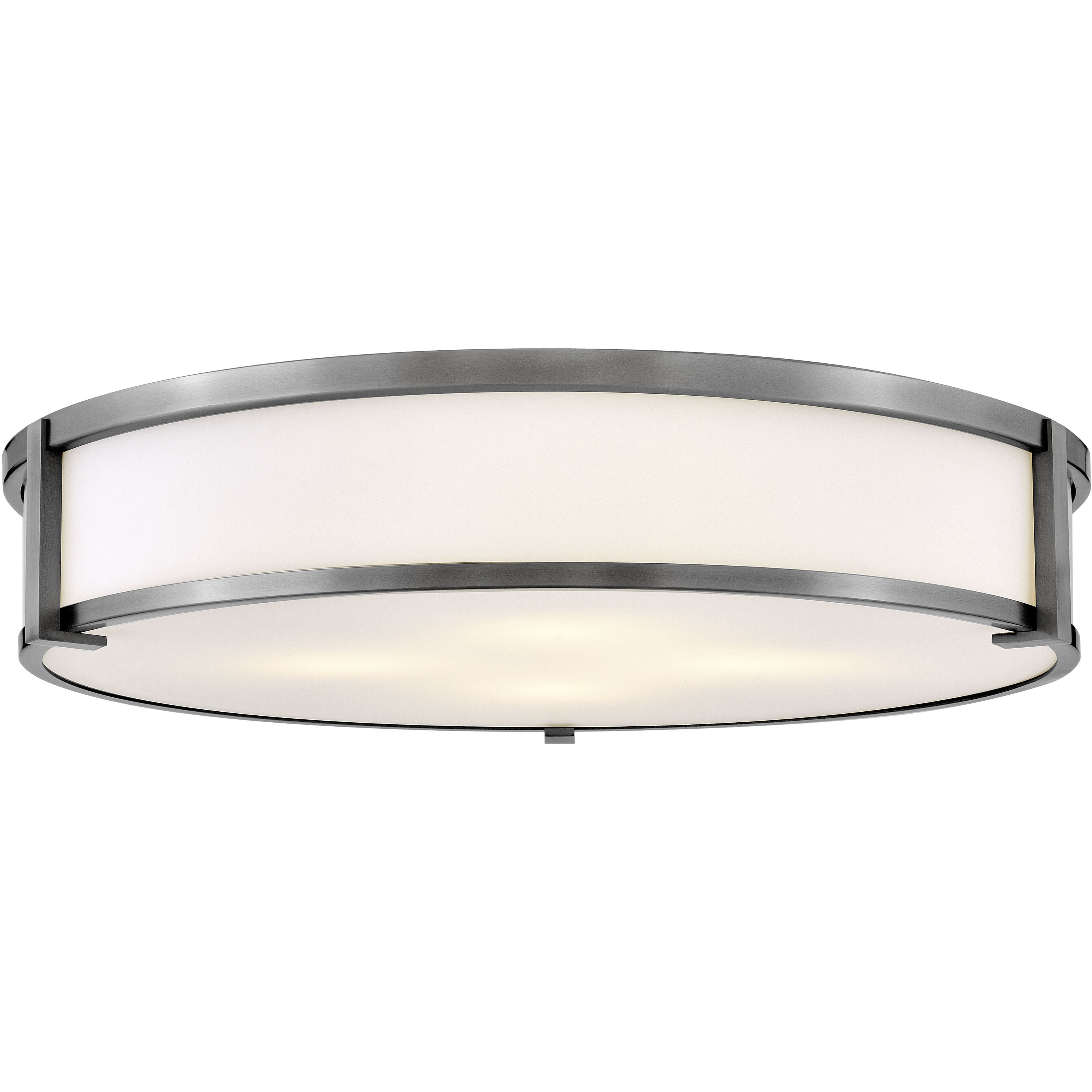 Lowell 24 inch Antique Nickel Indoor Flush Mount Ceiling Light