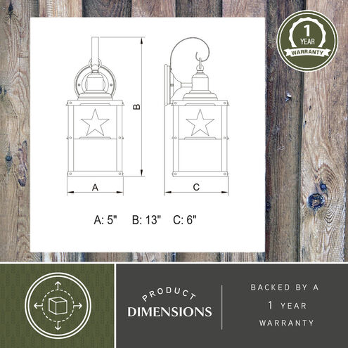 Ranger LED 13 inch Burnished Bronze Outdoor Wall