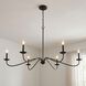 Stella 6 Light 62 inch Matte Black Chandelier Ceiling Light