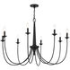 Stonecrest 8 Light 42 inch Matte Black Chandelier Ceiling Light