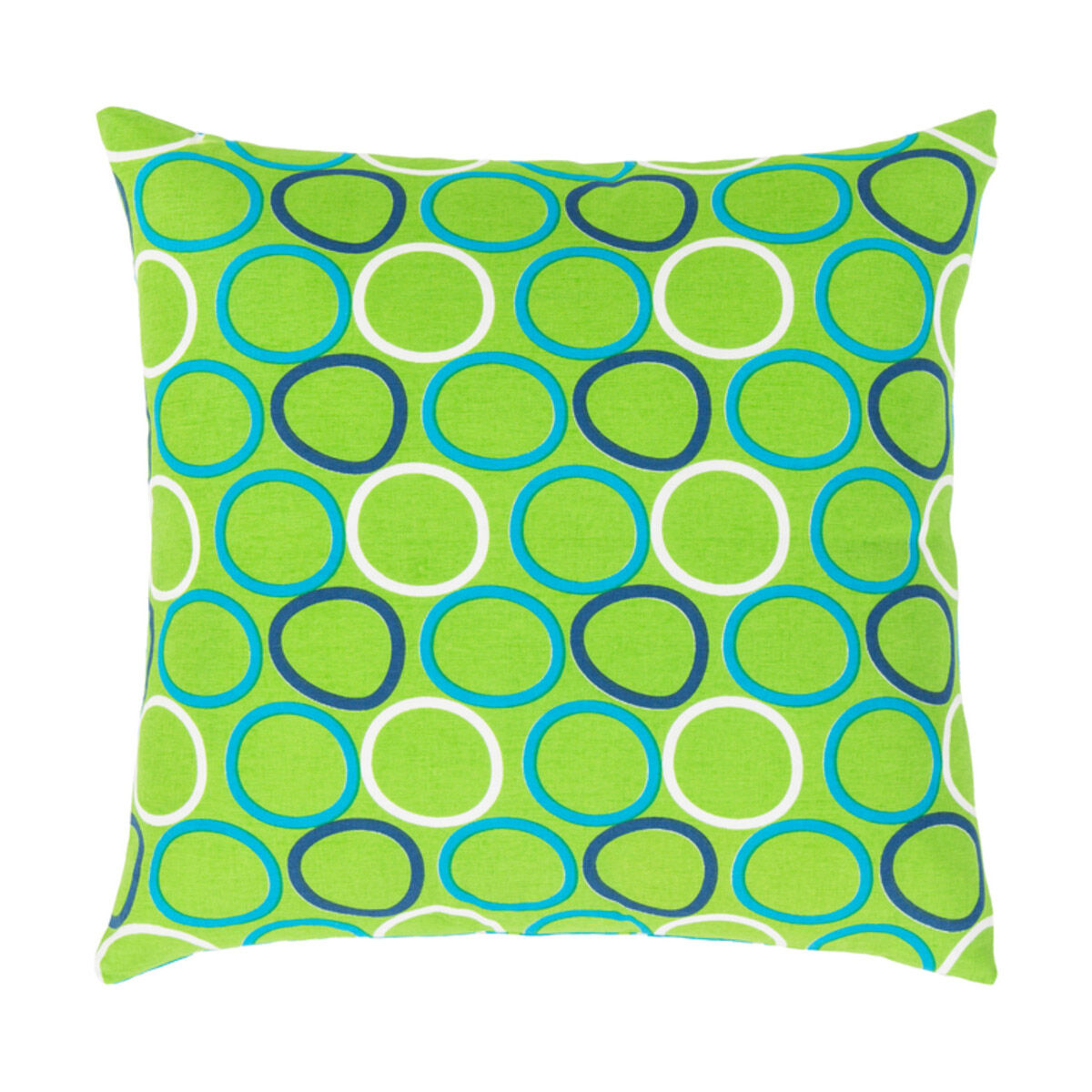 Miranda 18 X 18 inch Bright Blue and Grass Green Throw Pillow