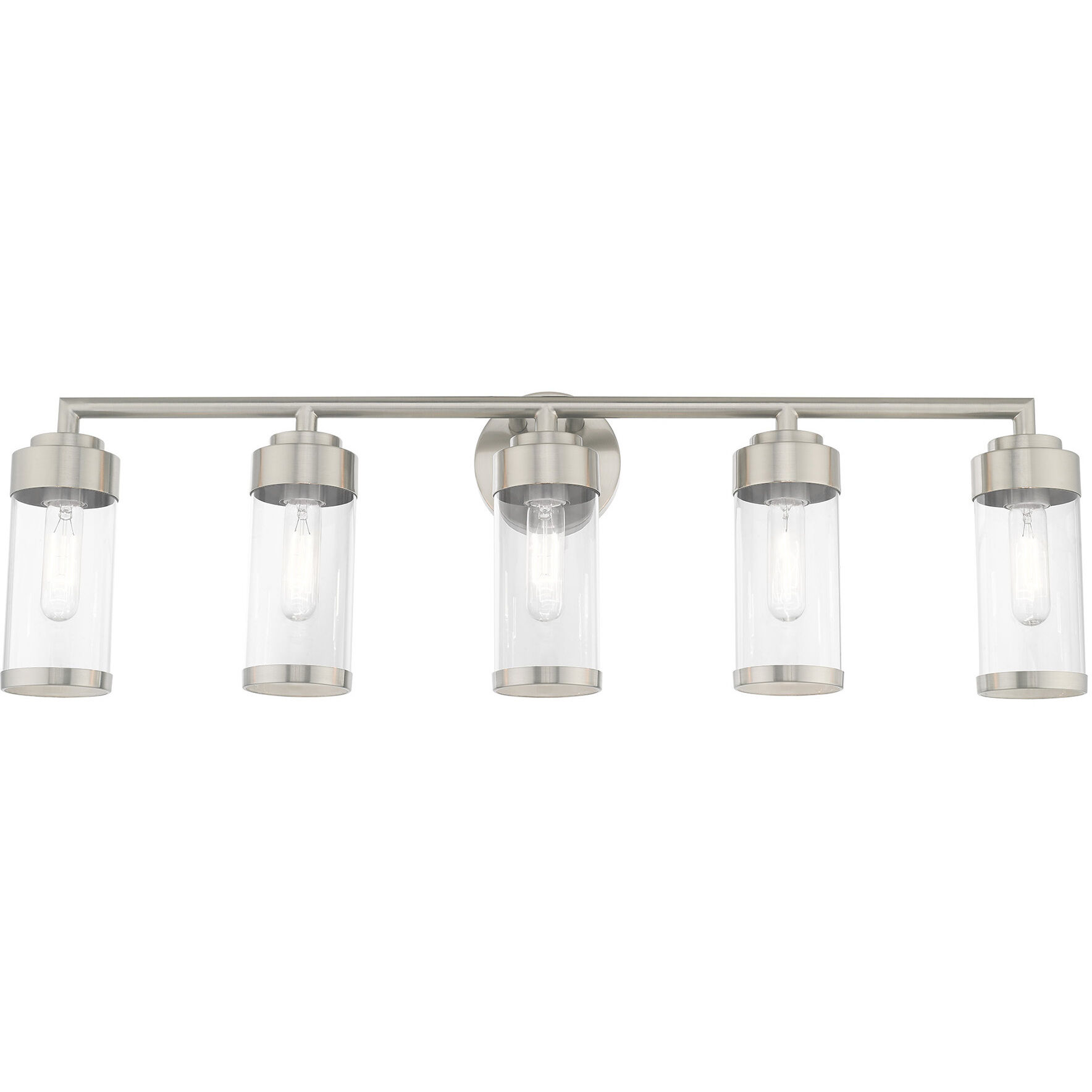 Hillcrest 5 Light 36 inch Brushed Nickel Bath Vanity Wall Light