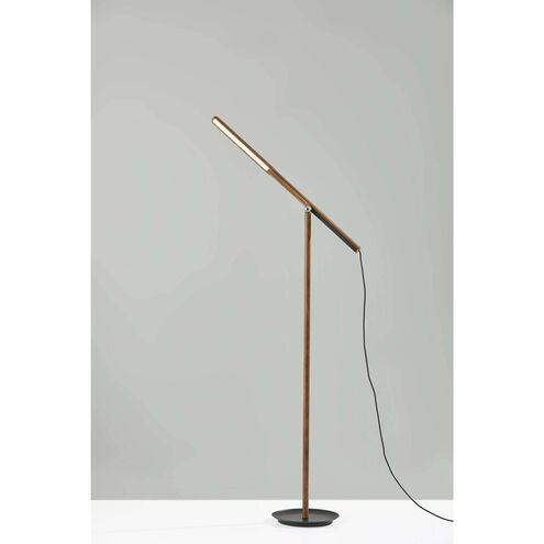 Gravity 42 inch 8.00 watt Walnut Ash Wood Floor Lamp Portable Light, ADS360