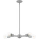 Lansdale 5 Light 19 inch Nordic Gray with Brushed Nickel Accents Chandelier Ceiling Light