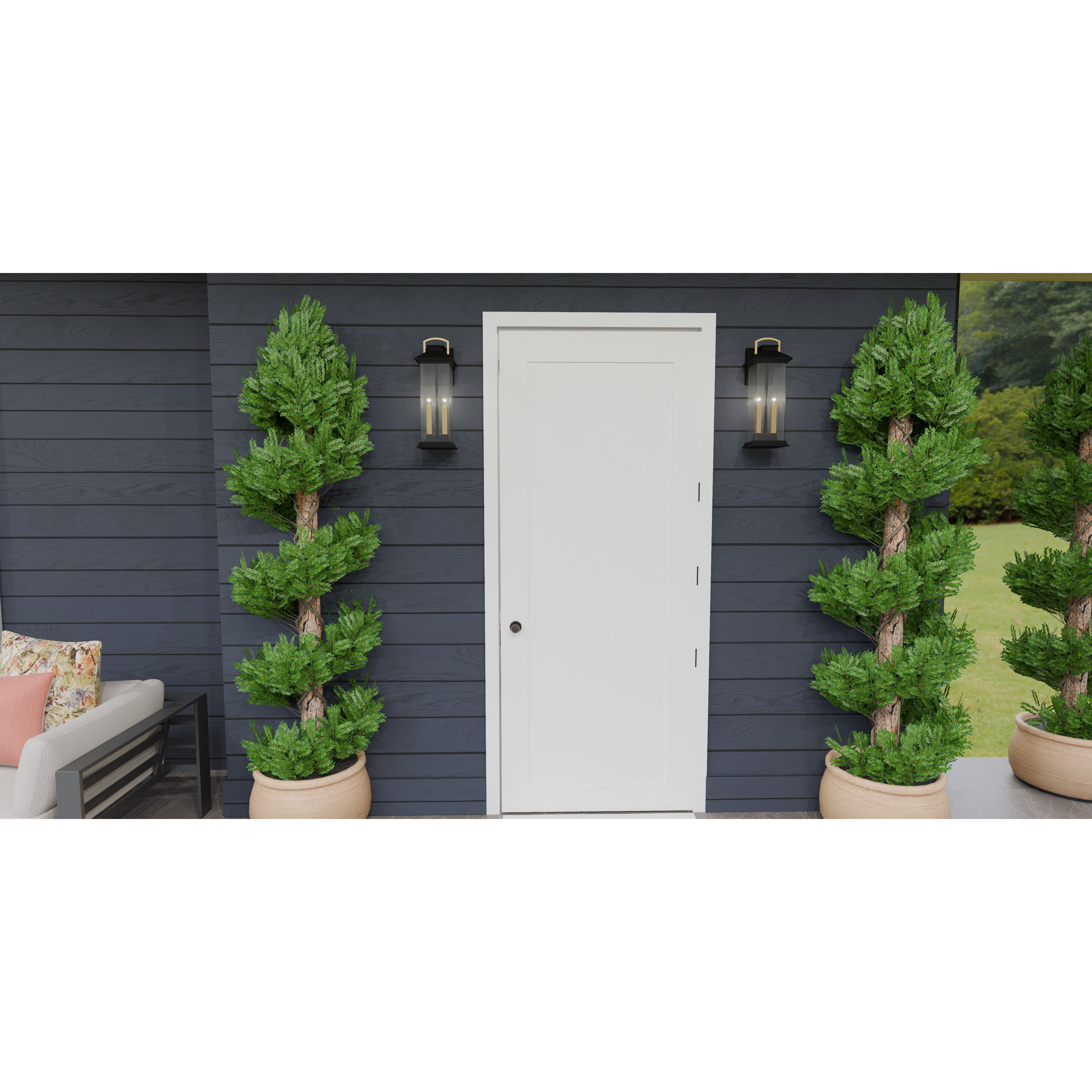 Henderson 2 Light 6.5 inch Earth Black Outdoor Lantern, Large