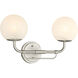 Whitehall 2 Light 18 inch Brushed Nickel Vanity Light Wall Light
