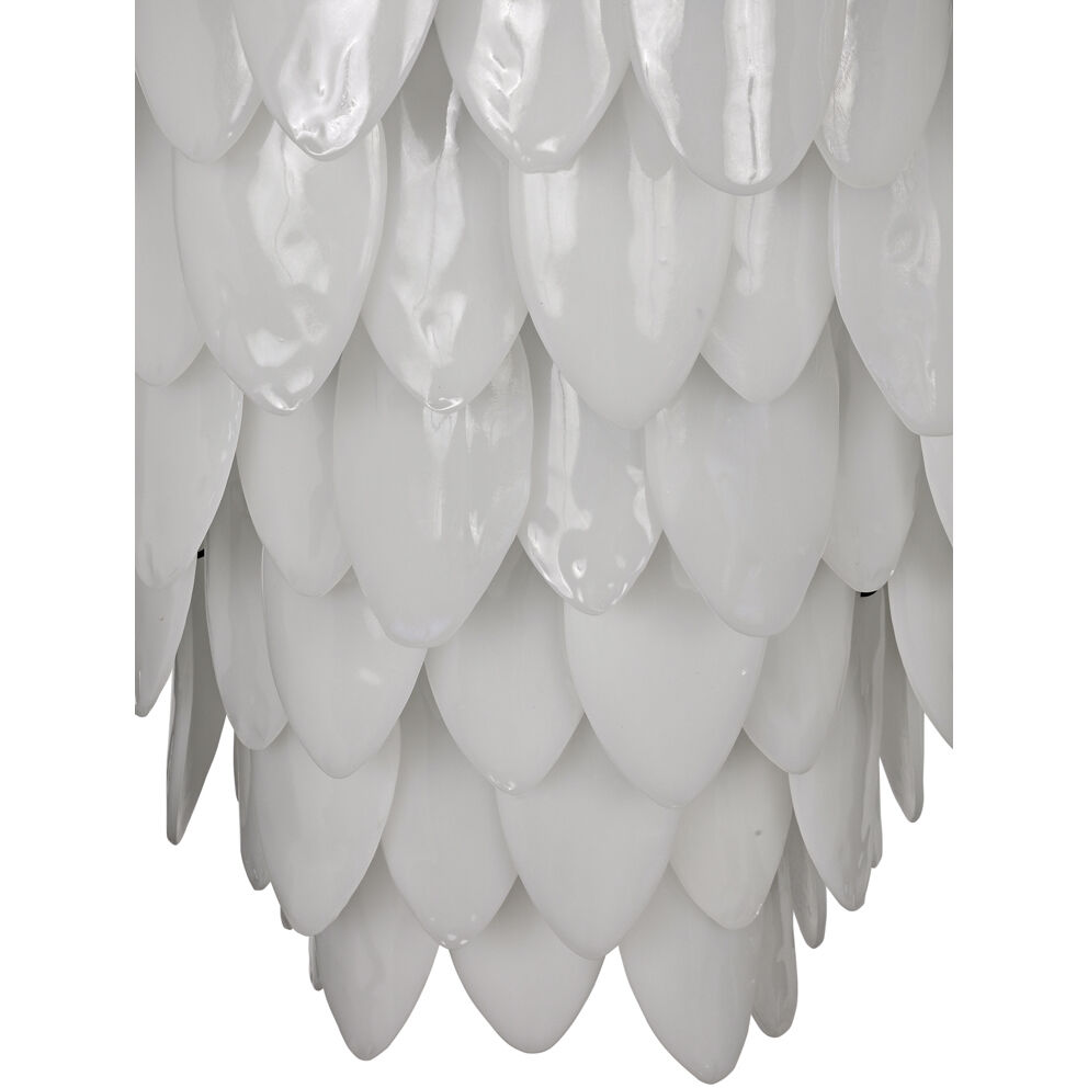 Lotus 8 Light 33 inch Matte Black Chandelier Ceiling Light, Extra Large