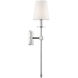 Monroe 1 Light 5 inch Polished Nickel Wall Sconce Wall Light, Essentials