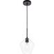 Rochester 1 Light 8 inch Black Pendant Ceiling Light