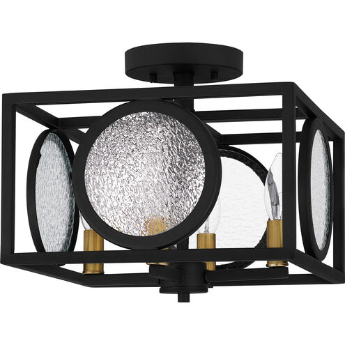 Chalamont 4 Light 12 inch Earth Black Semi-Flush Mount Ceiling Light