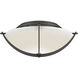 Compass 2 Light 15.7 inch Natural Iron Flush Mount Ceiling Light
