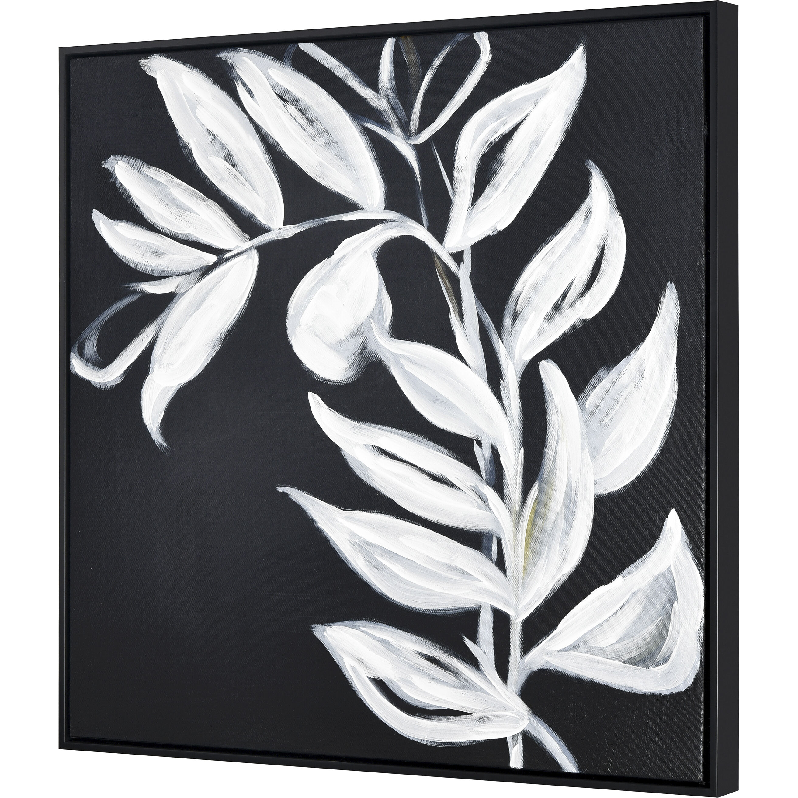 Silhouette II Black with White Framed Wall Art