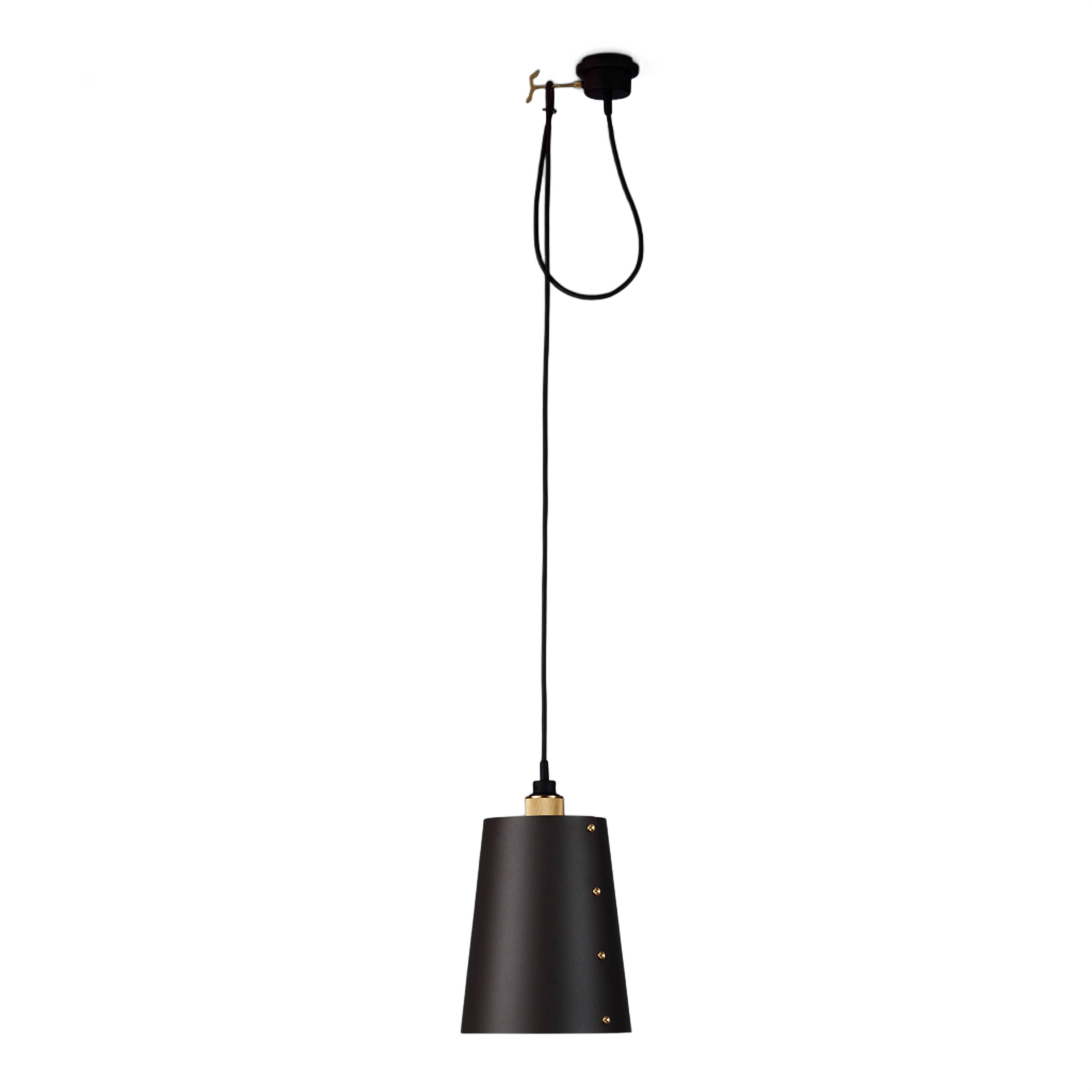 Hooked 1.0 LED 8.27 inch Graphite / Brass Pendant Ceiling Light