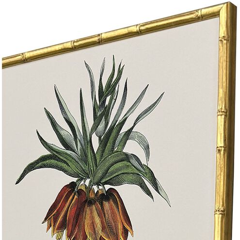 Contemporary Palm Green and Brown and Multi and Beige Framed Art