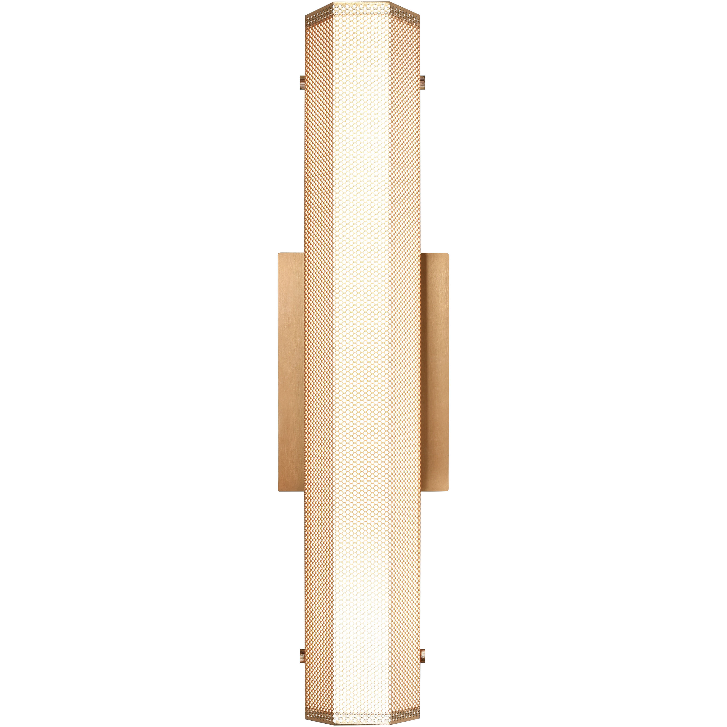 Pelermos LED 4.5 inch Aged Gold Brass Wall Sconce Wall Light