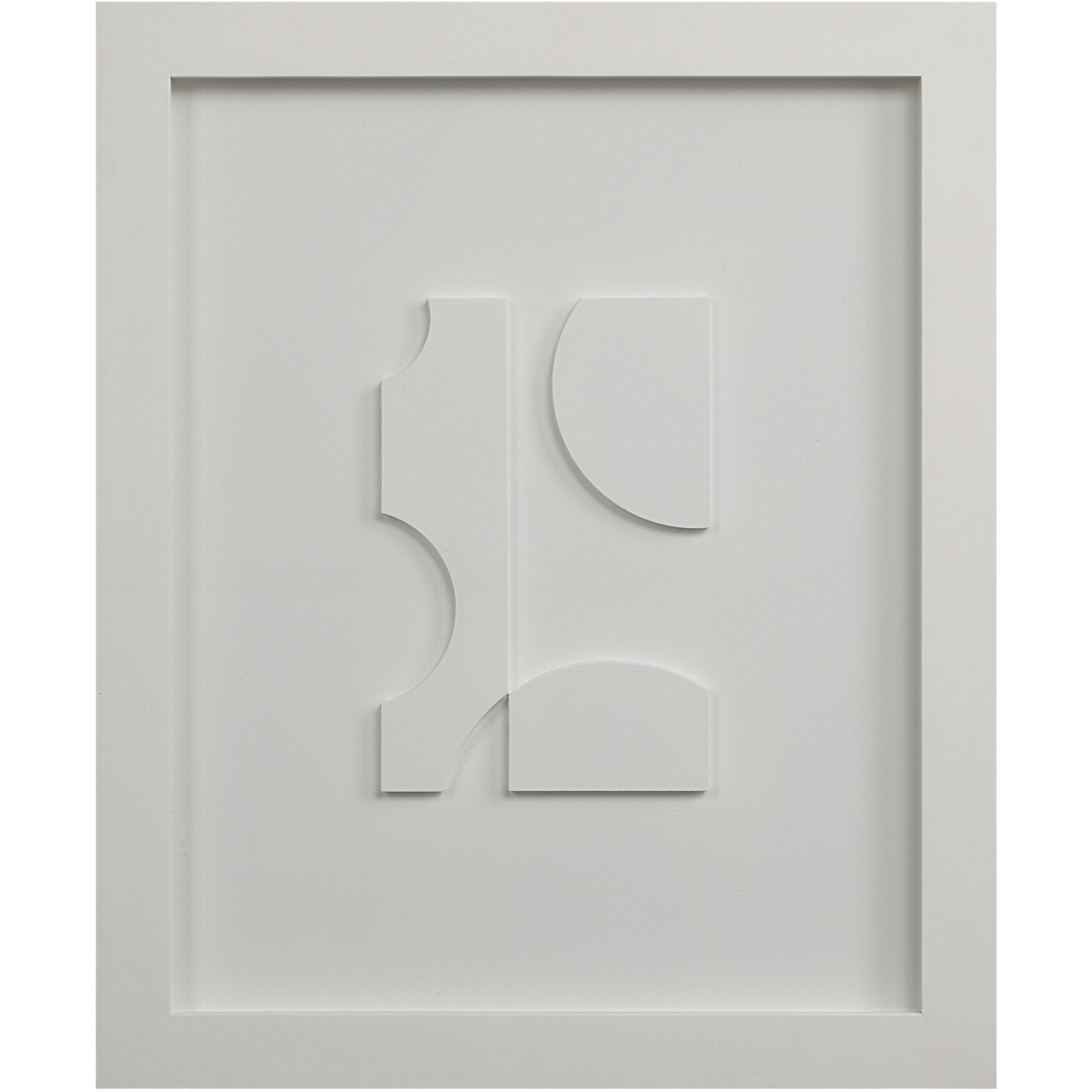 Ispra Matte White Wall Decor, Set of 4