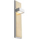 Guapo 2 Light White/Aged Brass Sconce Wall Light in 4000K