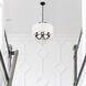 Othello 3 Light 14 inch Matte Black Mini Chandelier Ceiling Light in Clear Hand Cut