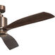 Ridley 60 inch Oil Brushed Bronze with Weathered White Walnut/Weathered White Walnut Blades Ceiling Fan 