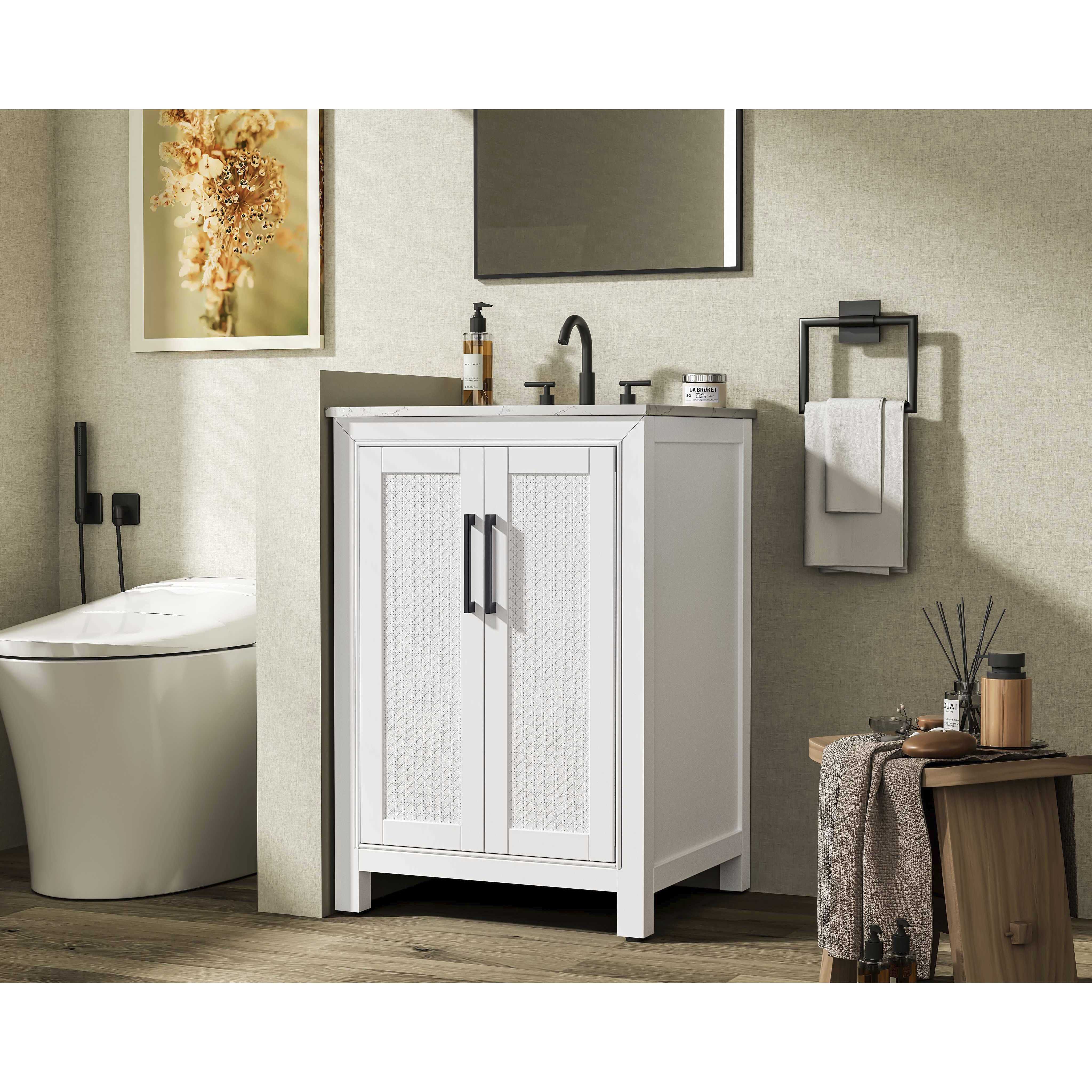 Alina 24 X 35 inch White Bathroom Vanity Cabinet
