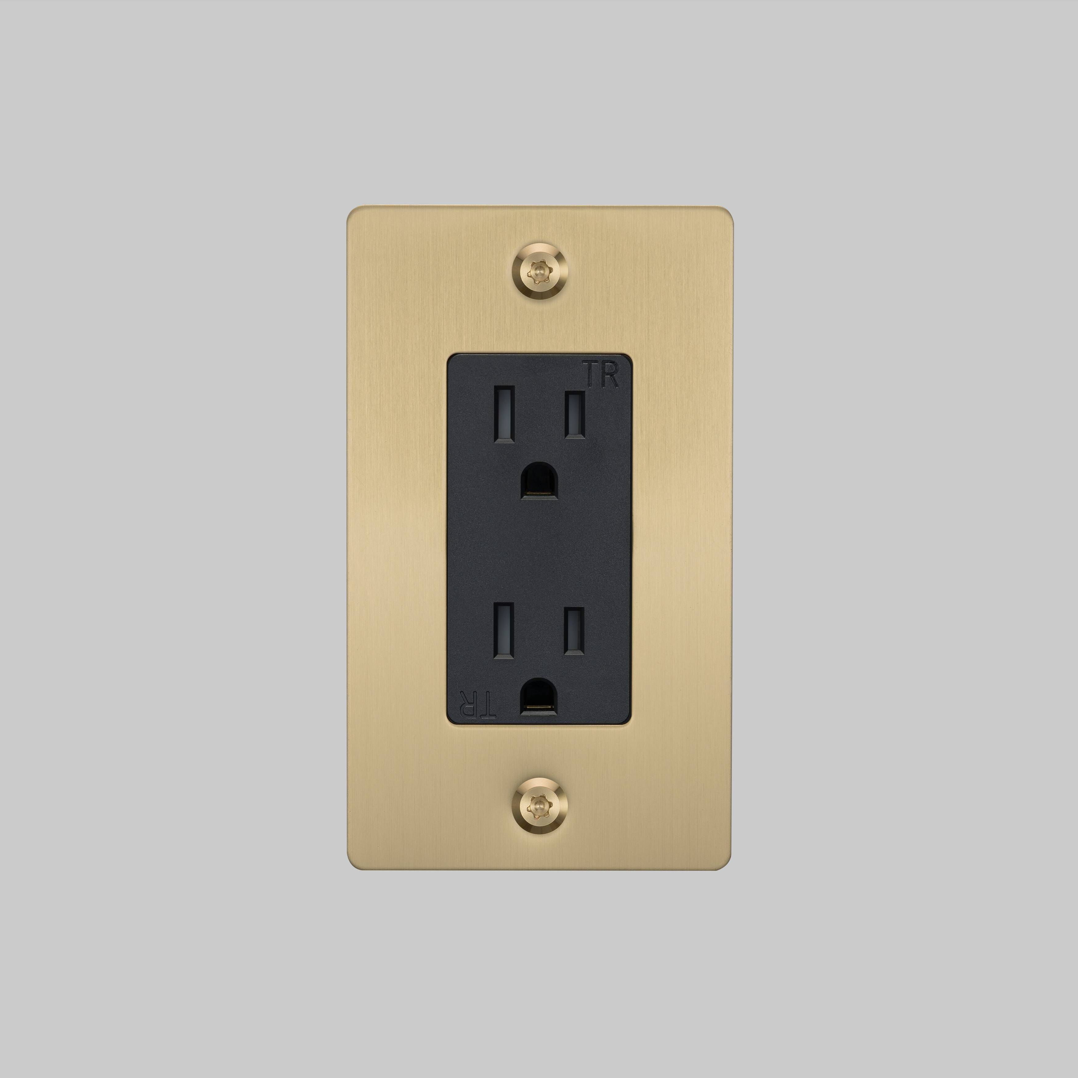 1G Duplex 125 Brass Outlet