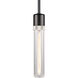 Zigrina 1 Light 5.13 inch Satin Brushed Black with Polished Nickel Pendant Ceiling Light