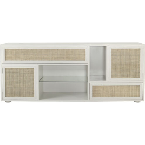 Clearwater 68 X 18 inch Shoji White with Natural and Clear Credenza