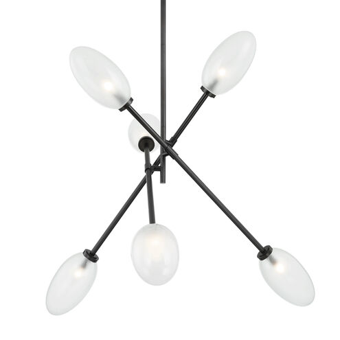 Alberton 6 Light 52.5 inch Black Brass Chandelier Ceiling Light