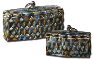 Wasco Distressed Pale Blue Containers
