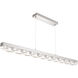 Tessera LED Beige Silver Linear Pendant Ceiling Light in Tetro Cast