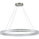 Chevron LED 39.37 inch Brushed Nickel Pendant Ceiling Light