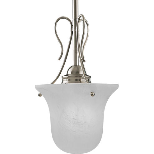Bedford 1 Light 7 inch Brushed Nickel Mini-Pendant Ceiling Light in Etched Alabaster