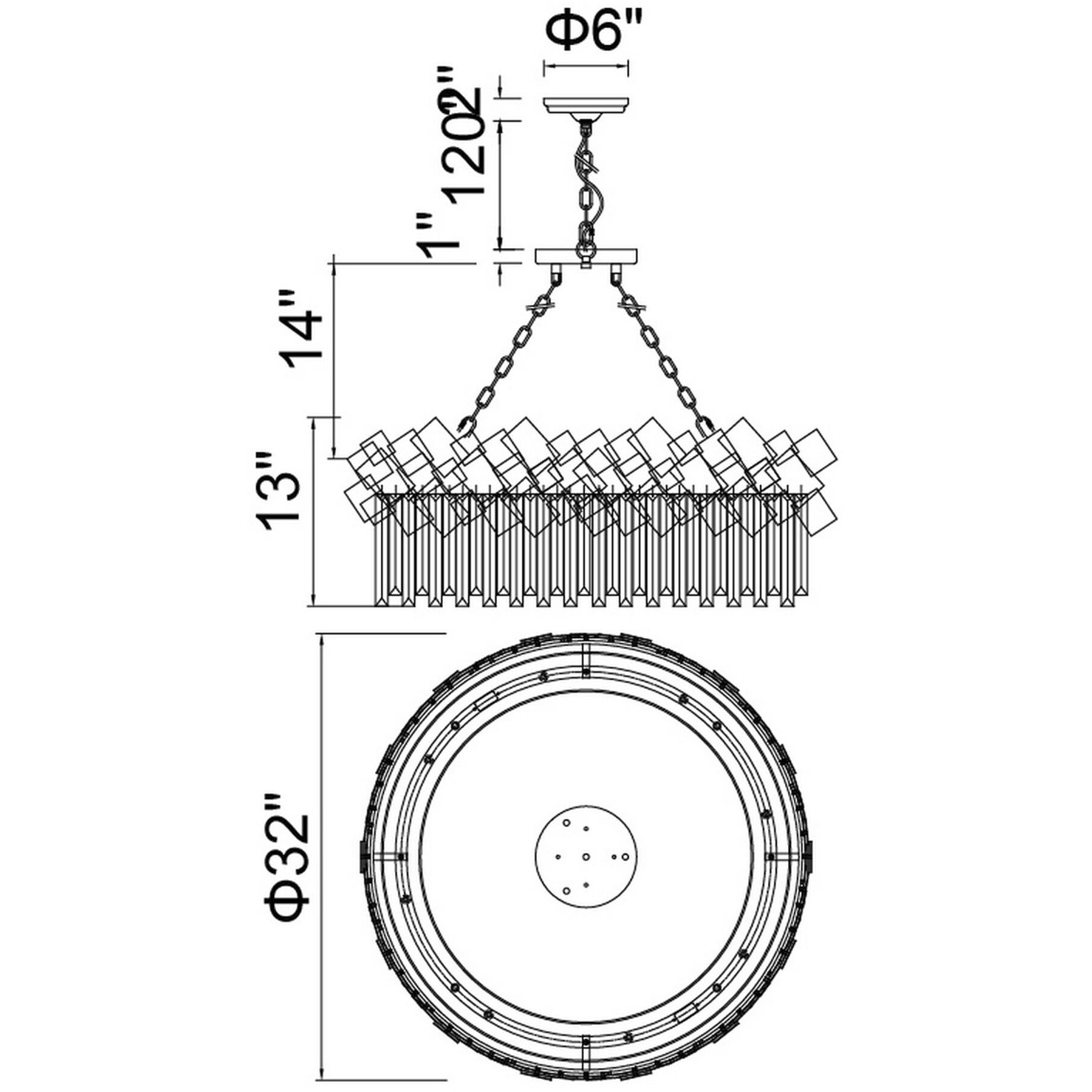 Panache 8 Light 32 inch Medallion Gold Down Chandelier Ceiling Light