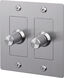 2G 100-120 Steel Dimmer Switch, LED