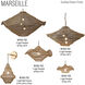Marseille 1 Light Pendant Ceiling Light