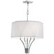 Diamond 4 Light 21 inch Polished Nickel with Black Chandelier Ceiling Light in Black Shade