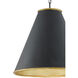 Pierrepont 1 Light 22 inch Antique Black Pendant Ceiling Light, Large
