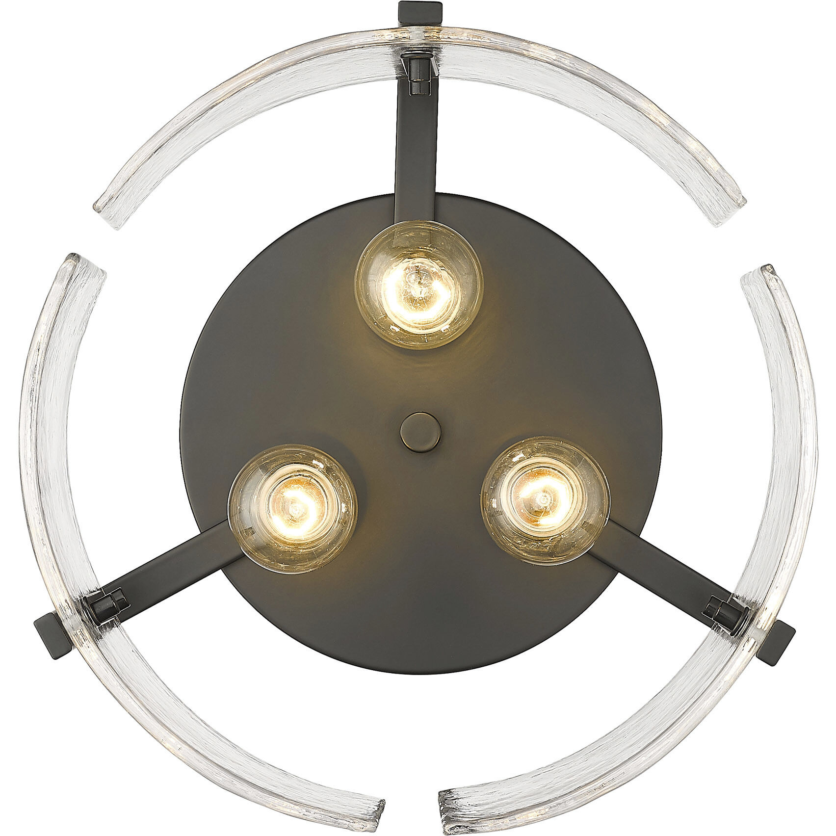 Aenon 3 Light 15 inch Matte Black Flush Mount Ceiling Light