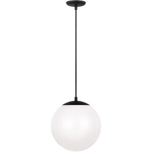 Leo - Hanging Globe 1 Light 12 inch Midnight Black Pendant Ceiling Light