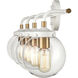 Boudreaux 4 Light 33 inch Matte White with Satin Brass Vanity Light Wall Light