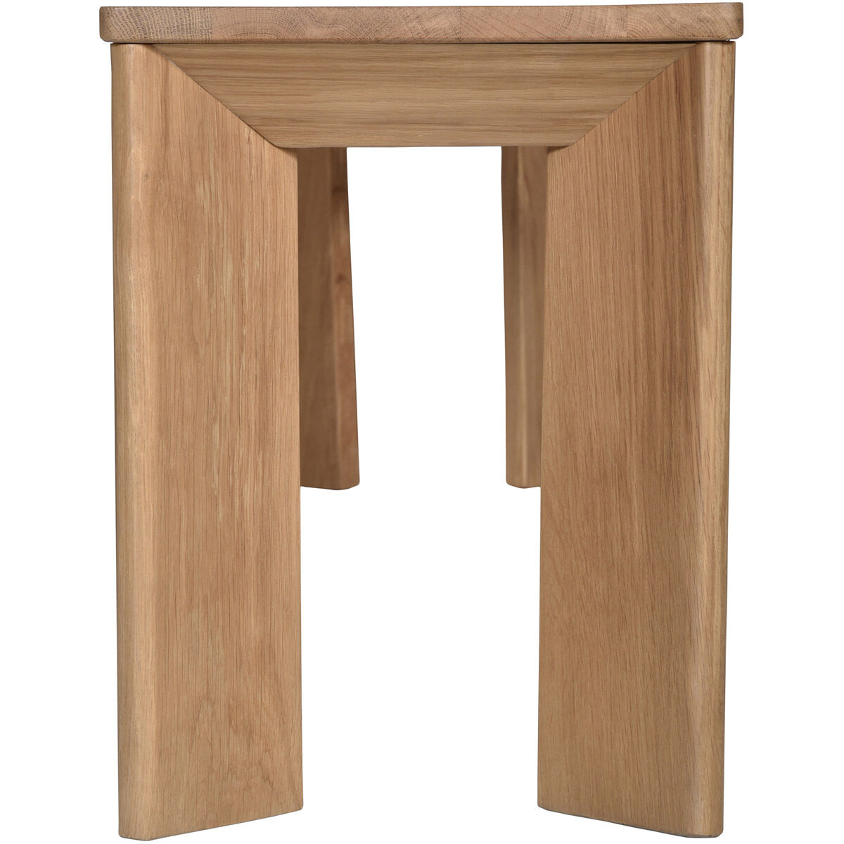 Angle Natural Dining Bench, Large