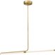 Corvette LED 48 inch Aged Brass Horizontal Pendant Ceiling Light